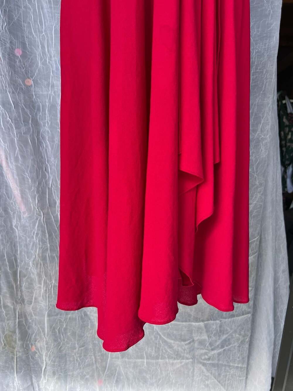 Vintage Mary Martin for Rainbow of California Hot Pink Cowl Neck Midi Dress - Picture 4 of 8